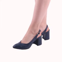 Navy Blue Ankle Strap Heels for Women MA-028