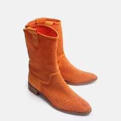 Orange Cowboy Boots for Women RA-8010