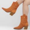 Orange Heeled Cowboy Boots RA-8012