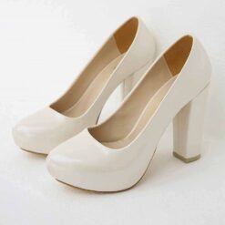 Pearl Block Heel Wedding Shoes RA-515