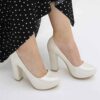 Pearl Block Heel Wedding Shoes RA-515