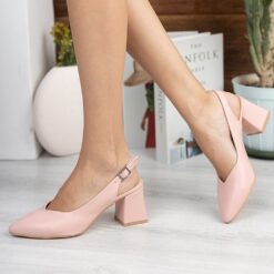 Pink Ankle Strap Heels for Women MA-028