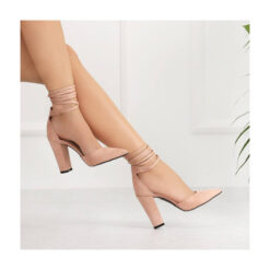 Pink Ankle Strap High Heels RA-040