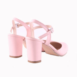 Pink Ankle Strap Low Heel for Women RA-145