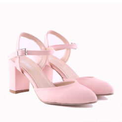 Pink Ankle Strap Low Heel for Women RA-145