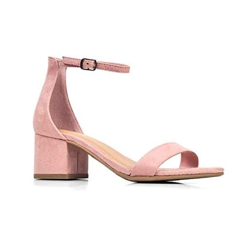 Pink Suede Short Heels for Women RA-155