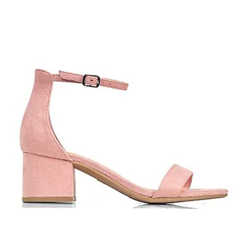 Pink Suede Short Heels for Women RA-155