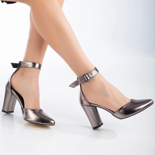 Platinum Ankle Strap Pumps for Women RA-062