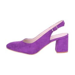 Purple Suede Ankle Strap Heels for Women MA-028