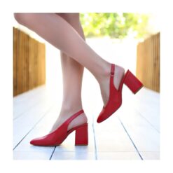 Red Ankle Strap Heels for Women MA-028