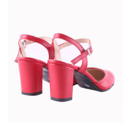 Red Ankle Strap Low Heel for Women RA-145