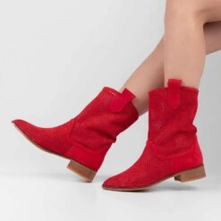 Red Cowboy Boots for Women RA-8010