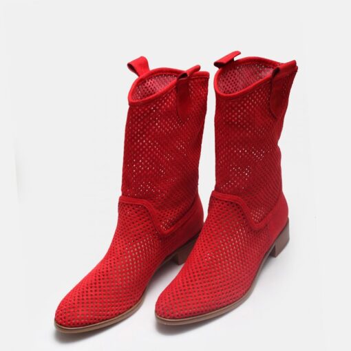 Red Cowboy Boots for Women RA-8010