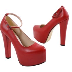 Red Platform Heels Women RA-304