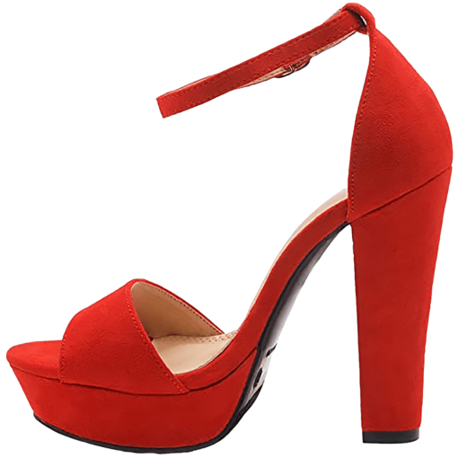 Red Platform Sandals for Women RA-157