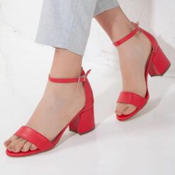 Red Short Heels for Women RA-155