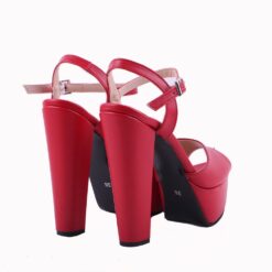 Red Skin Platform Wedding Shoes for Women RA-027