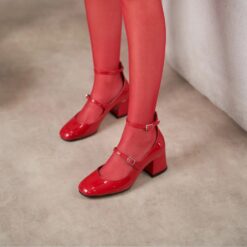 Red Strappy Heel for Women RA-009