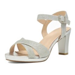 Silver Ankle Heels Straps for Women RA-160