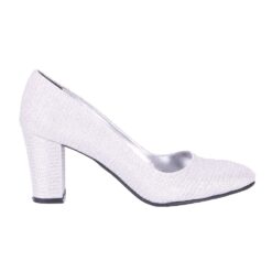 Silver Low Heel Dress Shoes for Women MA-024