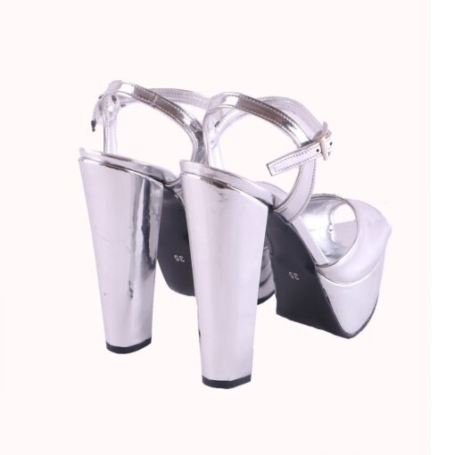 Silver Platform Wedding Shoes for Women RA-027