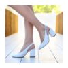 White Ankle Strap Heels for Women MA-028