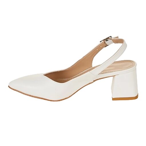 White Ankle Strap Heels for Women MA-028