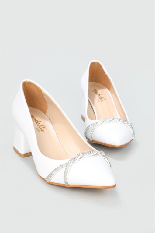 White Bow Heels for Women MA-042