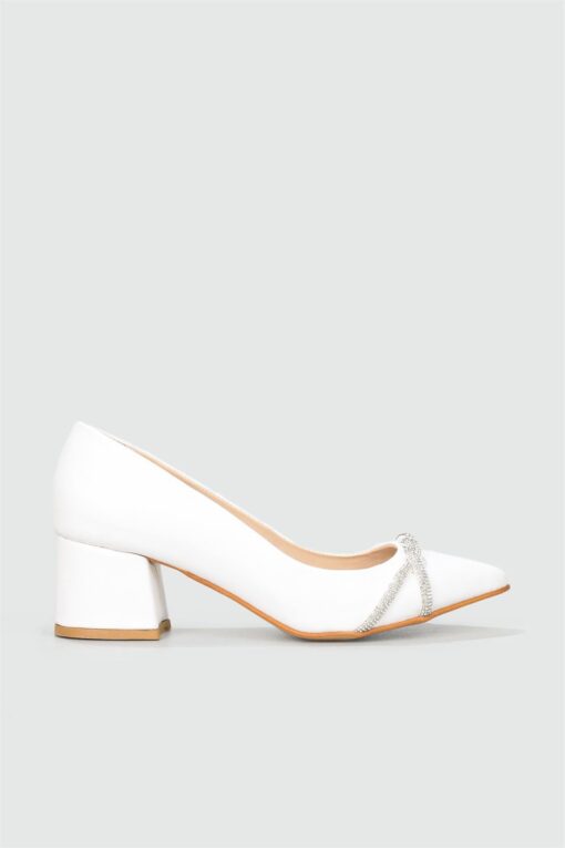 White Bow Heels for Women MA-042