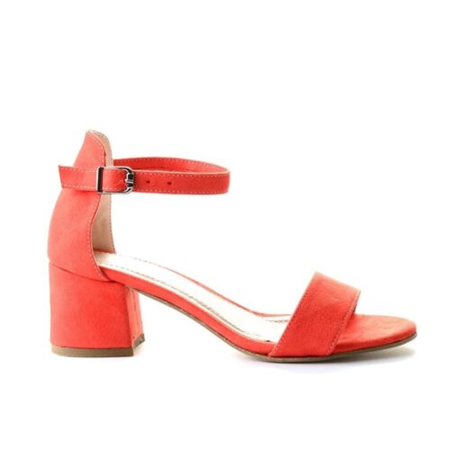 Orange Suede Short Heels for Women RA-155